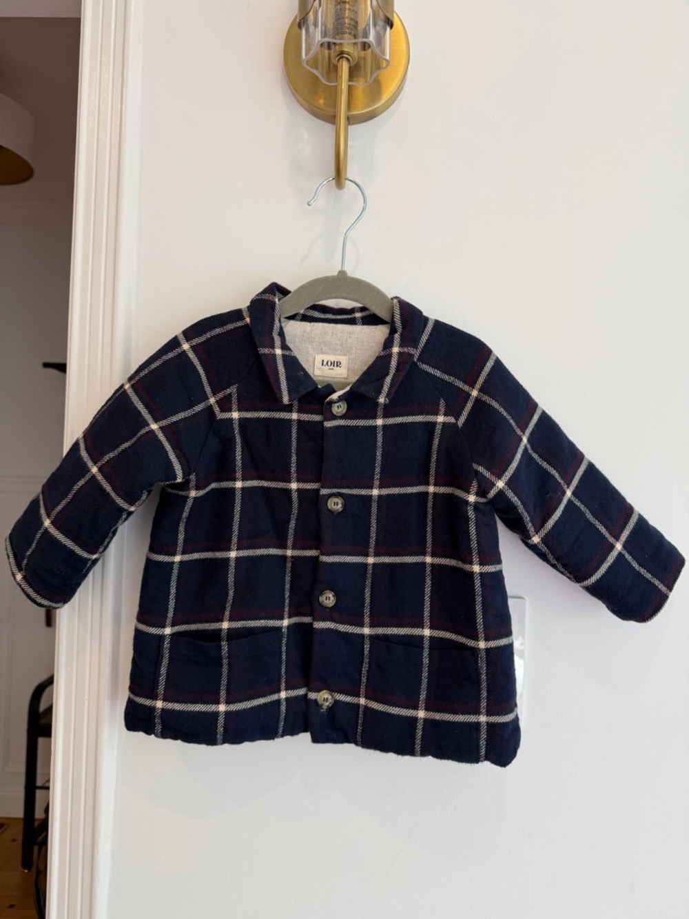 Loir Paris toddler plaid wool jacket size 24m